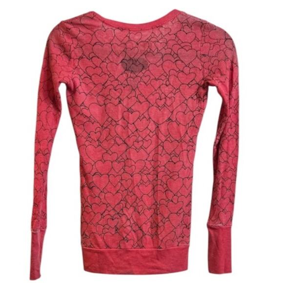Peace Generation Red Graphic Long Sleeve Shirt Women’s Size Small - Picture 3 of 4
